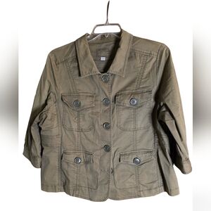 Caslon Olive Green Utility Jacket Women’s Size 16W